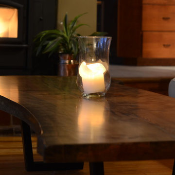 WOODLYNNS EDGE " Live edge slab table and woodwork "