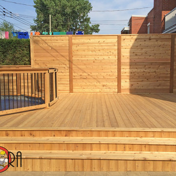 2-Level Western Red Cedar Deck and Fence