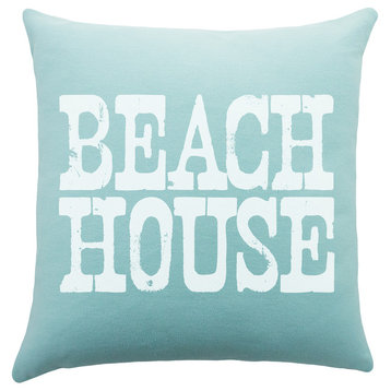 Beach House Pillow, Blue