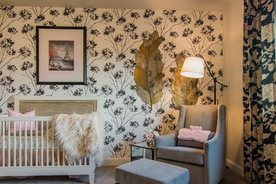 This is an example of a nursery for girls in Dallas.