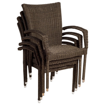 Bari 4-Piece Wicker Patio Armchair Set