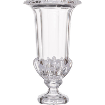 A&B Home Livie Clear Thick Glass Urn Vase D8.5"X15"
