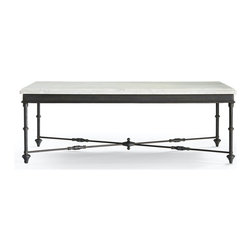 Tivoli Rectangular Coffee Table in Carrara Marble - Coffee Tables