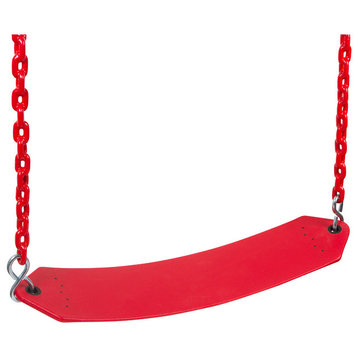 Belt Seat With Coated Chain, 5.5', Red