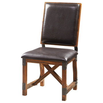 INK+IVY Lancaster Industrial Dining Chair, Amber