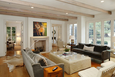 Living room - contemporary living room idea in Miami