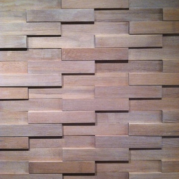 Modern Fireplace 3-D Wood Tiles