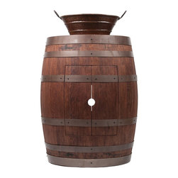 Premier - Wine Barrel Vanity Package with 16" Oval Bucket Vessel Sink with Handles - Wh... - Bathroom Vanities And Sink Consoles