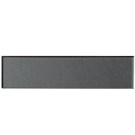 Forever 2"x8" Straight Edge Glass Subway Tile,Glossy Gray, 1 Piece