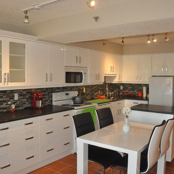 High Gloss Cabinet Refacing Project