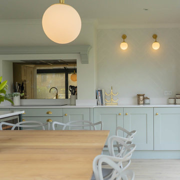 Copse Green and Partridge Grey Shaker Kitchen