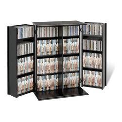 Prepac Small Deluxe Storage with Lock in Black - Media Cabinets