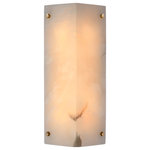 Visual Comfort & Co. - Clayton Wall Sconce in Alabster and Hand-Rubbed Antique Brass - Clayton Wall Sconce in Alabster and Hand-Rubbed Antique Brass
