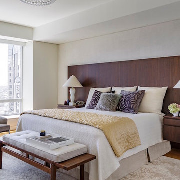 Soft, masculine linens make this master bedroom feel comfortable