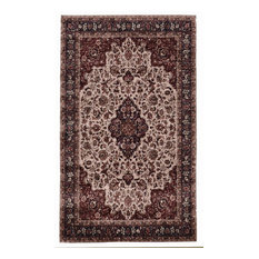 Linon Traditional Emerald 2'2" x 3'2" Rectangle Area Rugs With Cream RUGEM0123