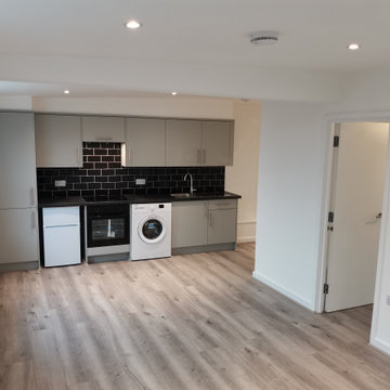 Modern one bedroom flat renovation conversion from office space in Haverhill