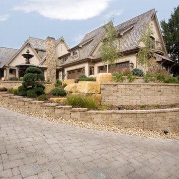 Tiers of Retaining Walls Welcome Visitors