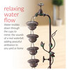 Alpine Metal Hanging 6-Cup Tier Layered Fountain, 36" Tall