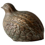 unknown - Mid Century Brass Partridge Bird - This is a mid-century brass bird figure.  Shaped as a partridge, the brass statue has nice, raised detailing and a dynamic shape.