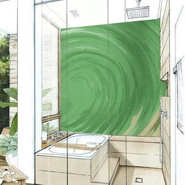 Cyclone Pit Grassland | Glass Mosaic | PIXL Mist Collection