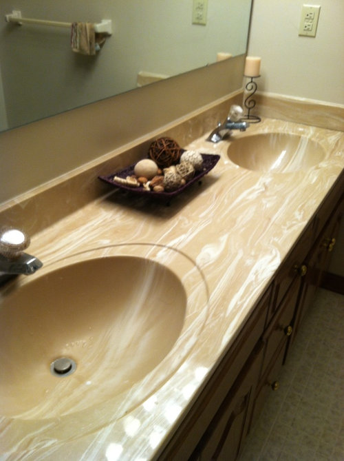 Bathroom Countertops, Can You Refinish A Cultured Marble Vanity Top