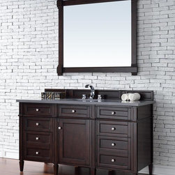 60 inch Single Bathroom Vanity Mahogany Finish No Top - Bathroom Vanities And Sink Consoles