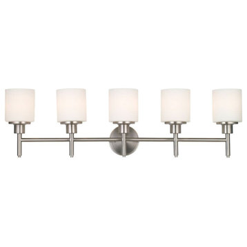 Design House 556225 Aubrey 5 Light 38"W Vanity Light - Satin Nickel