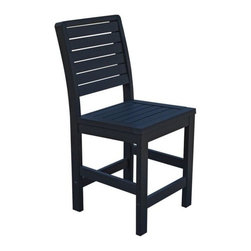 Highwood USA - Weatherly Counter-Height Side Chair, Black - Outdoor Bar Stools And Counter Stools