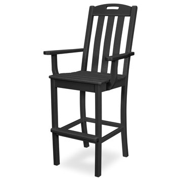 Trex Outdoor Yacht Club Bar Arm Chair, Charcoal Black