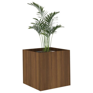 vidaXL Planter Box Square Plant Pot for Patio Garden Brown Oak Engineered Wood