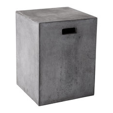 Castor End Table, Anthracite Gray