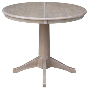 Round Top Pedestal Table With 12 Leaf