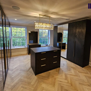 Modular Walk-in Set with Bespoke Dressing Unit in London | Inspired Elements