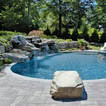 Outdoor Waterfall + Poolside Living