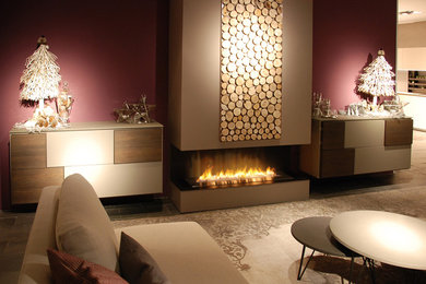 Luxury ribbon fireplaces and art design bio fires in most stunning interiors