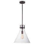 Maxim Lighting - Seafarer 1-Light pendant - This nautical-inspired bath vanity features Clear Seedy glass cones suspended by a yoke frame finished in Polished Chrome. The clear glass offers abundant lighting and compliments the styling of the fixture. Make it a more industrial look by adding filament E26 light bulbs.