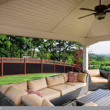 Wood Grain PVC Vinyl Fence by Illusions Vinyl Fence
