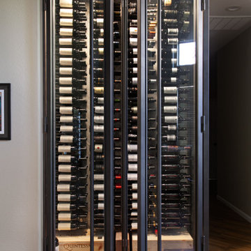 Scottsdale Arizona Modern Metal Glass Contemporary Custom Wine Cellar Display