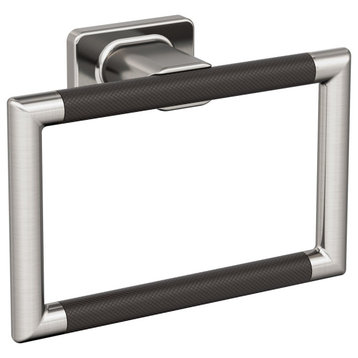Esquire Contemporary Towel Ring, Brushed Nickel/Oil-Rubbed Bronze