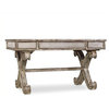 Mirrored 54" Writing Desk in Weathered Gray Wood Finish by Hooker Furniture
