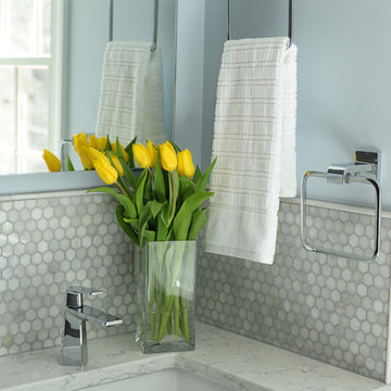 Peaceful master bathroom