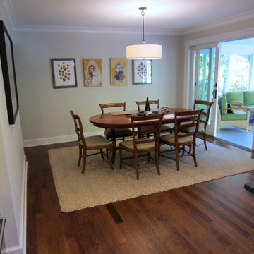 Nissequogue Gut Reno! New RQ Red Oak, GoldenBrown stain, Satin Traffic HD poly