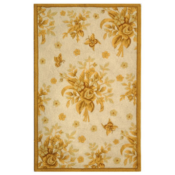 Safavieh Chelsea Collection HK250 Rug, Ivory/Gold, 2'6"x4'
