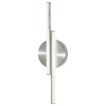 AFX Inc. - Ella 17" LED Wall Sconce, Satin Nickel - Enhance your space with the Ella LED Wall Sconce, skillfully crafted from steel and acrylic for lasting appeal. Featuring integrated LED technology, this dimmable fixture offers efficient lighting and ambiance customization. With a linear shape and a modern-transitional style, the sconce adds a touch of elegance to your decor, making it a versatile and practical choice for both modern and transitional spaces.