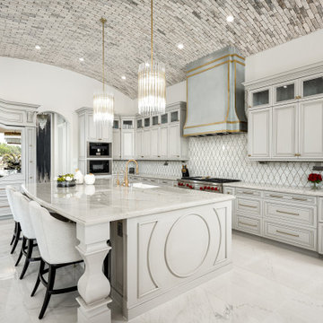 Gold Mosaic Backsplash