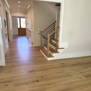 Project #140 | White Oak Staircase with Horizontal Bar Rail