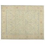 Esmaili Rugs - New Contemporary Oushak 9x11 Rug, 9'2 x 11'5 - 80945 New Contemporary Oushak Rug with Modern Style 09'02 x 11'05. Polished and playful, this hand-knotted wool contemporary Contemporary Oushak rug beautifully embodies a modern style. The composition features an all-over botanical pattern composed of amorphous organic motifs spread across an abrashed field. It is enclosed with a complementary botanical border. With elements of comfort, modern style and functional versatility, this Oushak area rug is highly stylish yet tastefully casual.