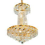 Elegant Lighting - Belenus 6-Light Pendant, Gold With Clear Royal Cut Crystal - A luxurious take on the classic empire chandelier Belenus collection hanging fixtures add glamour to a dining room stairwell or living room. Curls of Gold or silver spiral along the top of this chandelier while clear octagon crystal strands drape downward to a profusion of crystal balls for the ultimate refraction from any angle. Soft candelabra bulbs (not included) are tucked inside to create a warm glow hidden within. Available in a Gold or chrome finish.&nbsp