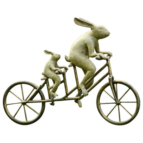 Tandem Bicycle Bunnies Garden