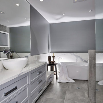 Modern Statuario Bathroom Installation in Jacksonville